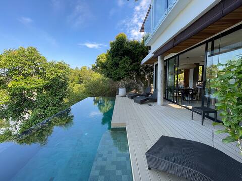 Villa Nour - 3 BR sea view pool villa in Srithanu