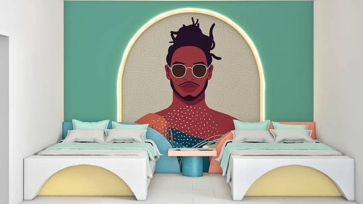 The Nomadic Design Hostel - Light Green - San Andrés