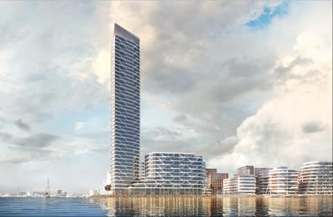 Waterfront apartment with free parking