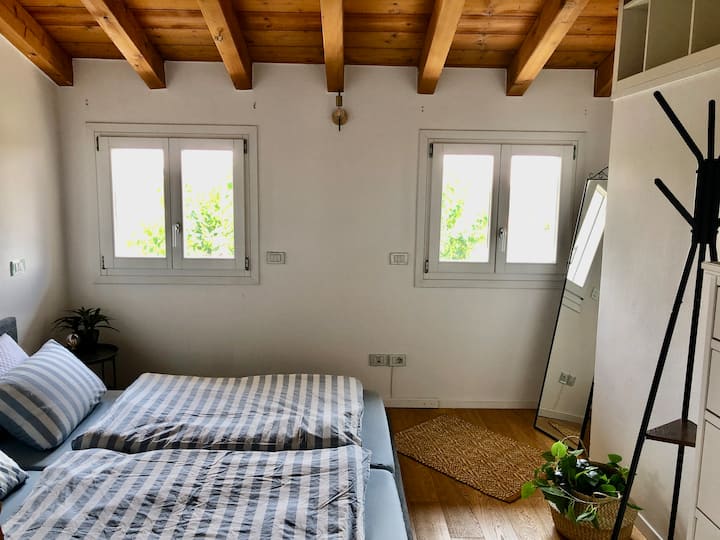 Bedroom with double bed on second floor