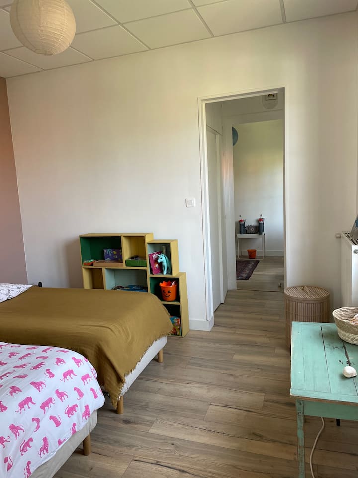 Slaapkamer 2, twee eenpersoonsbedden of een tweepersoonsbed