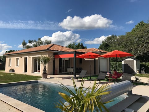 New house with all amenities, heated pool