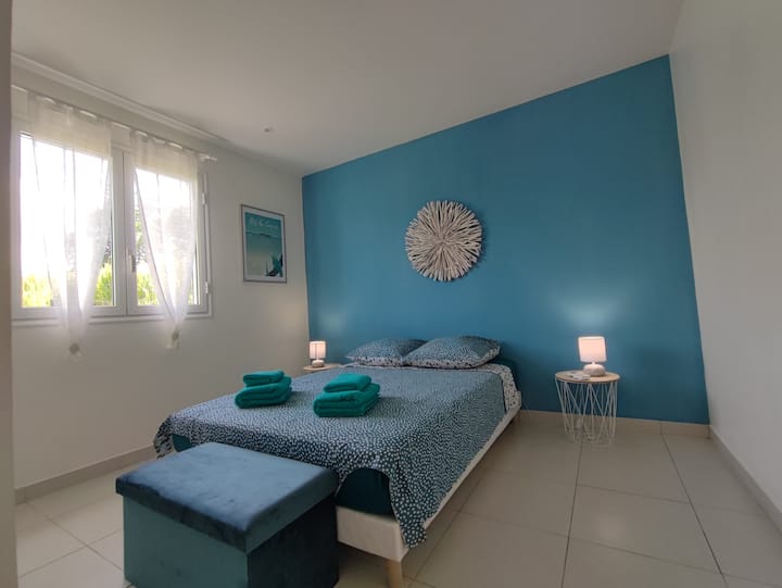 Villa Ti Kaz An Nou - Dormitorio 2 - Cama doble - Ropa de baño incluida