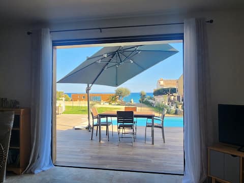 Waterfront villa and private pool