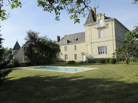Small castle, park and pool