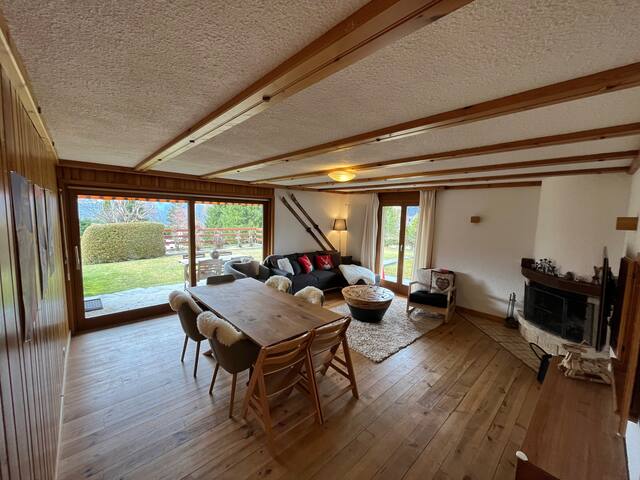 Villars garden flat – central & easy slope access