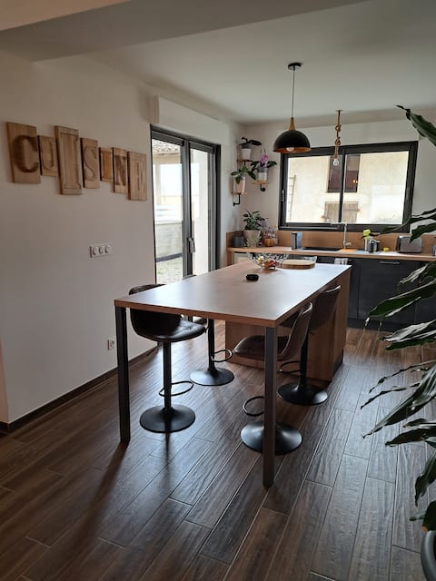 Private room/kitchen and shared living room