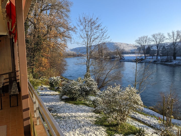 2.5 room apartment right on the Rhine in Rheinheim