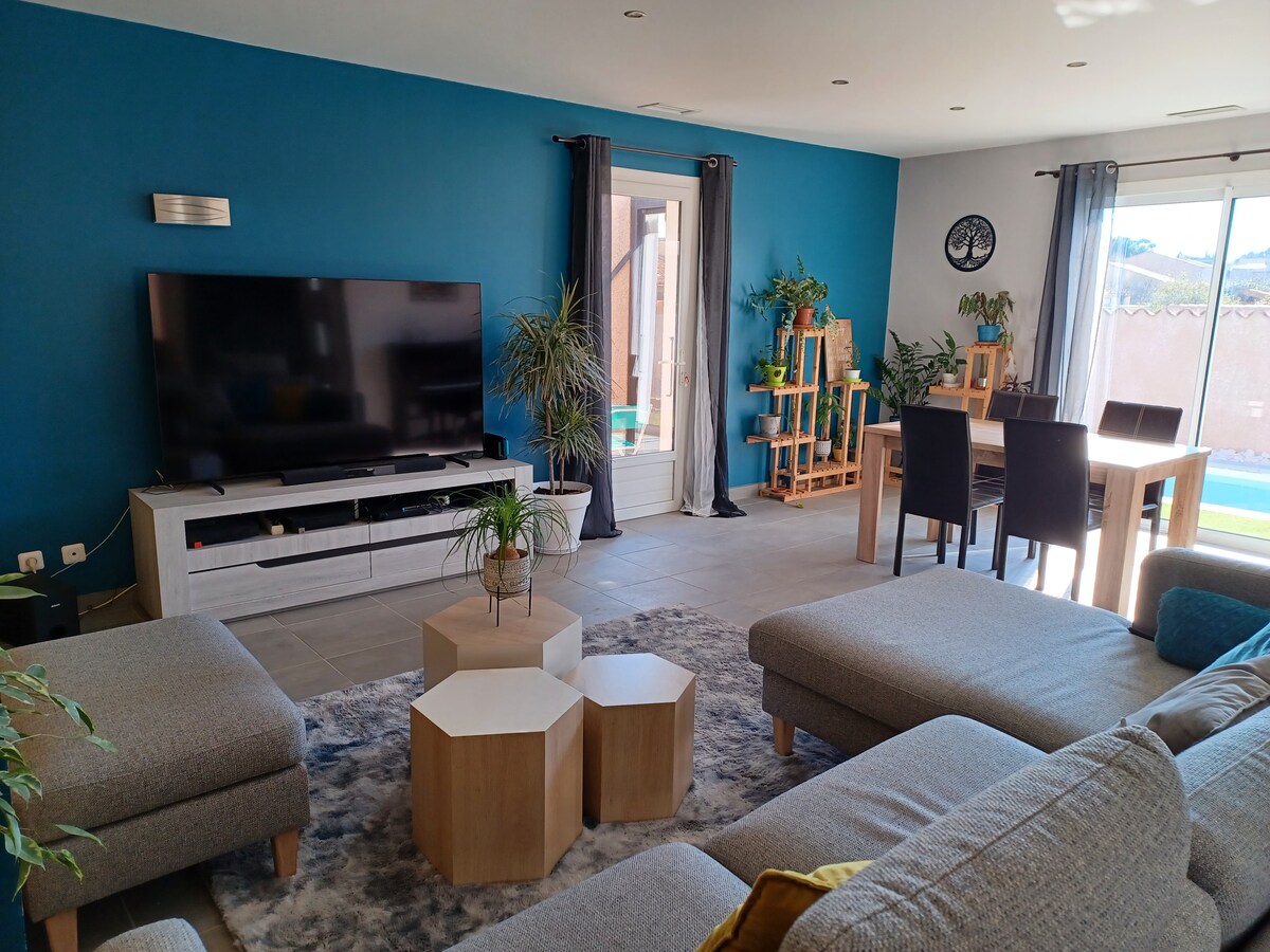 Airbnb performant: 3 bedroom villa with secure pool à Sérignan