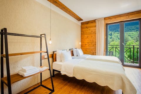 Twin Room with Breakfast by Chalet Mestia