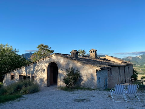 Entire farmhouse immersed in quiet