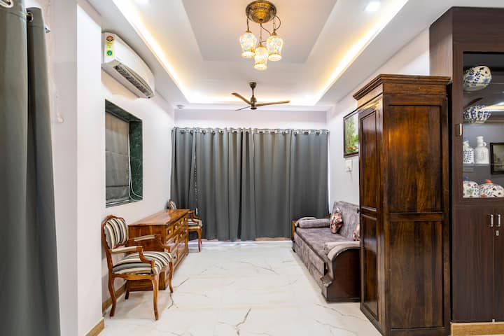 Hall With Open Kitchen/ Dinning with dedicated balcony / wash room and extra sofa cum bed