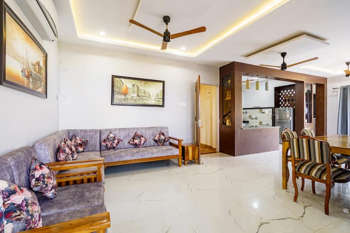 Hall With Open Kitchen/ Dinning with dedicated balcony / wash room and extra sofa cum bed
