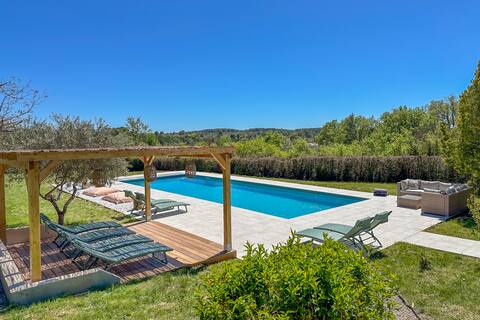 Le Mas - with large heated pool, Aups