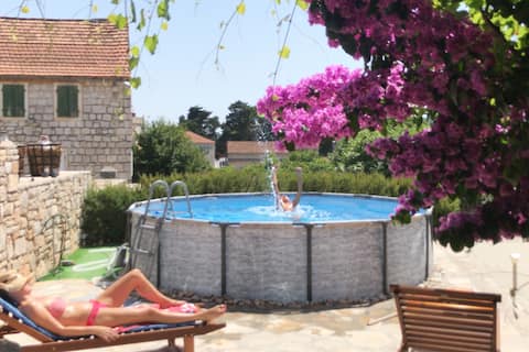 Hacienda Dora with assembled pool