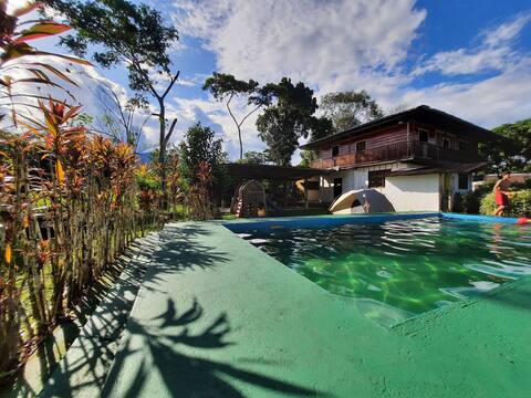 Comfortable estate with pool and river
