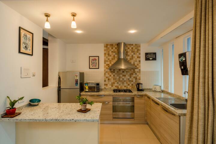 Fully equipped modern kitchen for your use.