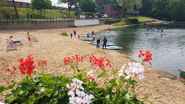 Group accommodation at the forest lake
