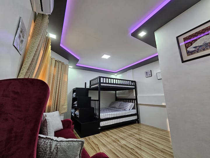 Room 1 (Airconditioned; with 1 Sofa; 1 Table & Chair, with Restroom (Shower, Toilet, and Sink); up to 10guest can fit)