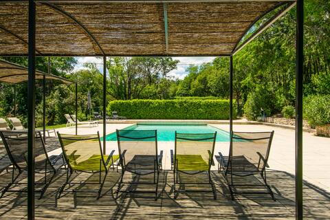 Le Mas Toupian max26 p. -pool-tennis-large garden