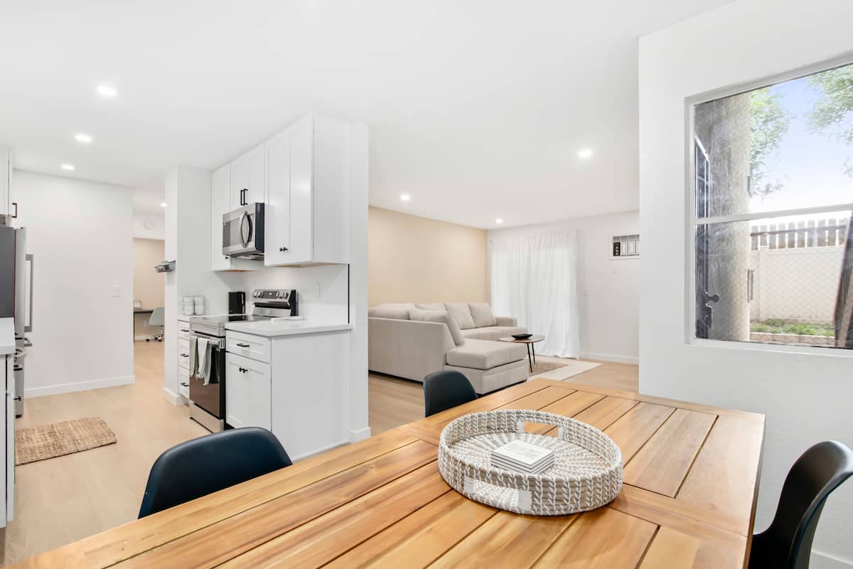 Comfortable dining area in remodeled El Cajon condo mid-term rental