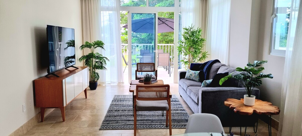 Sala con vista a la terraza