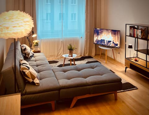 Erfolgreiche Airbnb-Immobilie: Art Nouveau meets modernity - Striesen Süd in Dresden