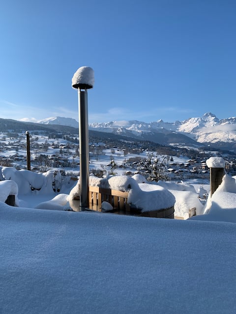 Exceptional farm in Combloux, amazing pool