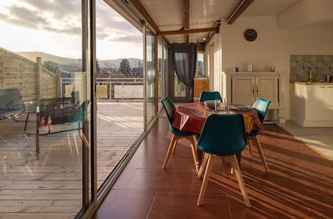 1 bedroom, Balneotherapy, Terrace, gym, train station, garden view