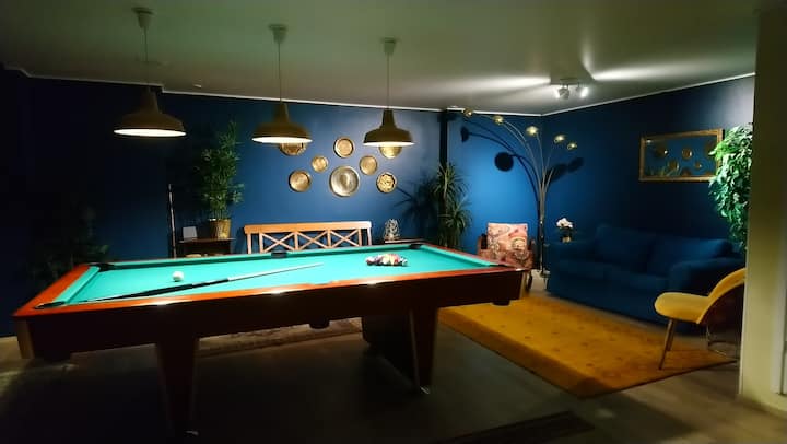 Chic 95m² Basement with billiard