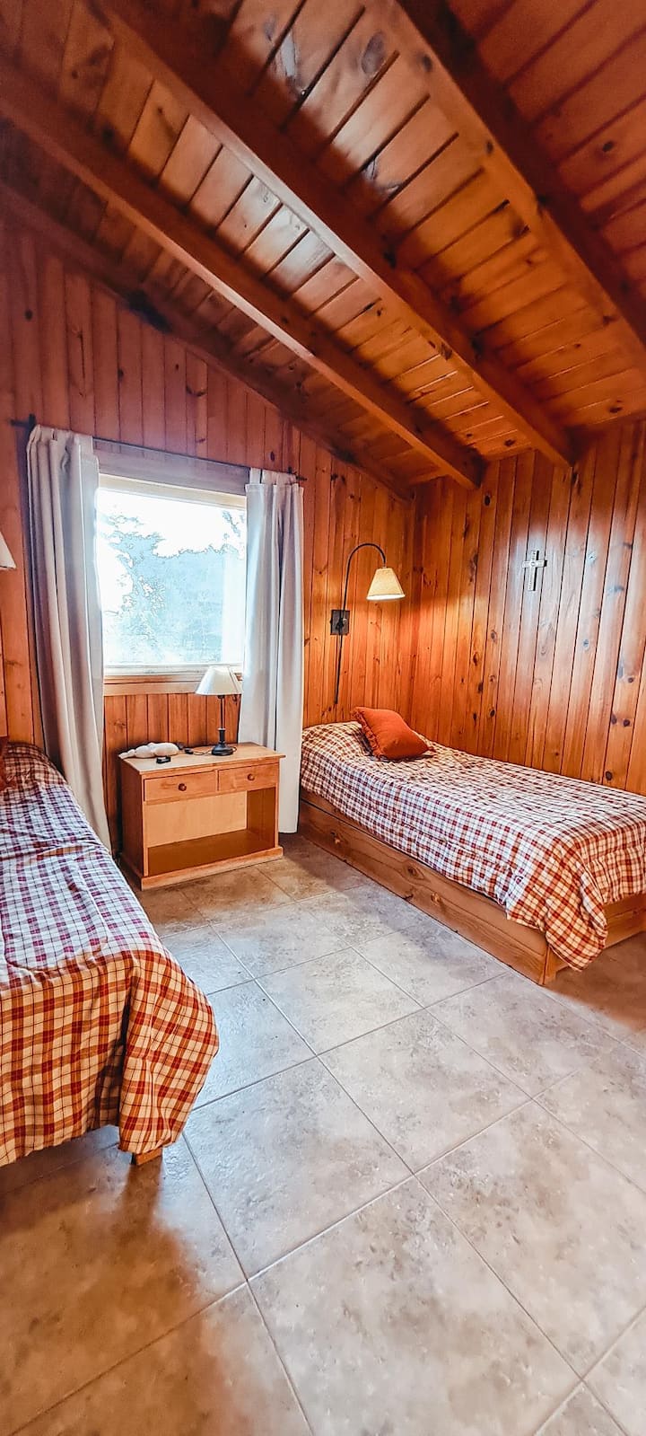 First room on the top floor with two twin beds (sleeps 2 - 4 people)