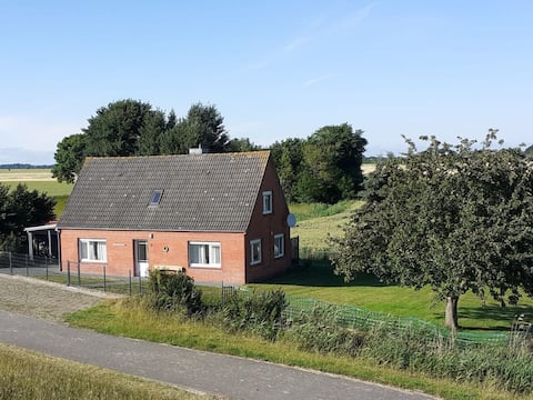 Deichhaus Rysum an der Nordsee