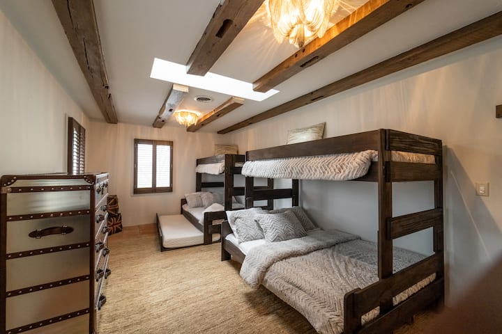 The “Bunk room”. Perfect for children or for a family with youngsters. Sleeps 8.