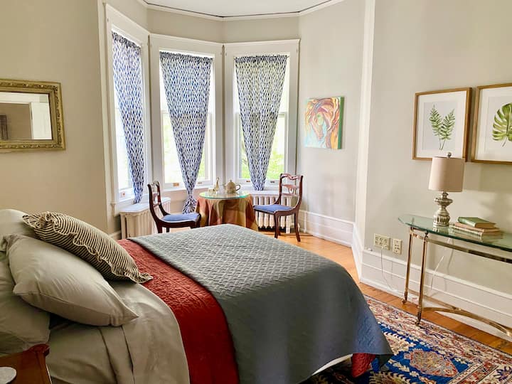 Second floor bedroom; double bed.