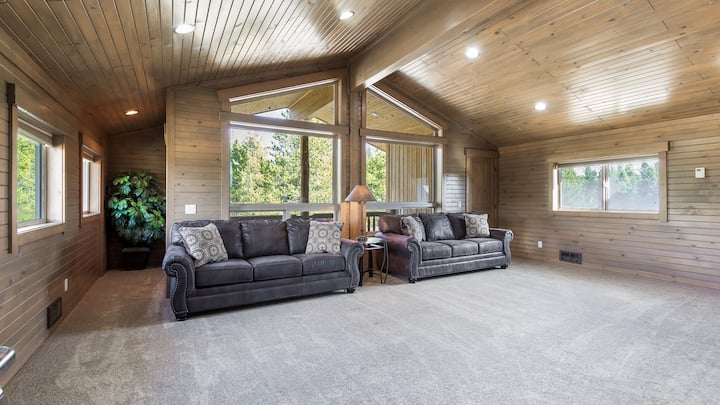 Living room 2; 2 sofa beds located on main floor with fireplace