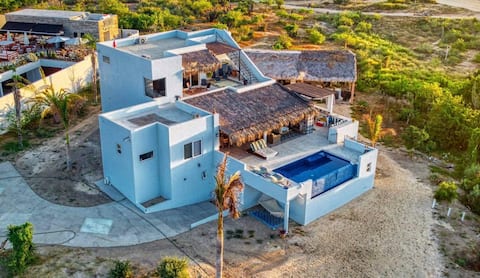 Steps to Beach- Family Home with Solar Heated Pool