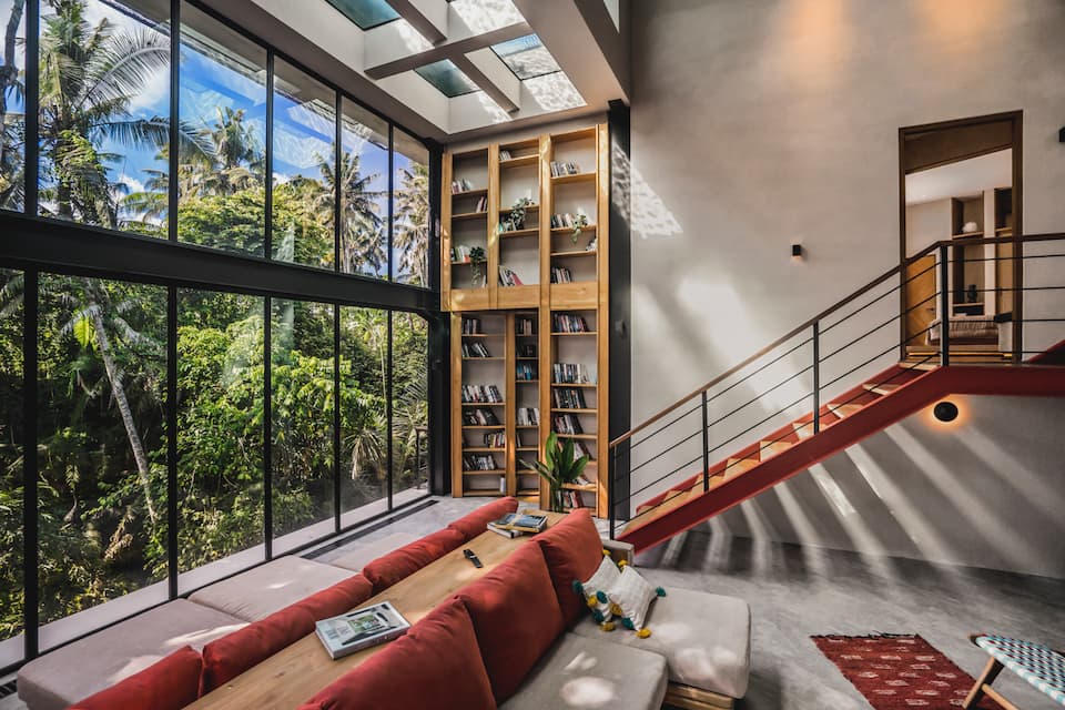 A glass-pool hideaway on the edge of an Ubud gorge, Ubud, Bali, Indonesia, photo 1 of 10