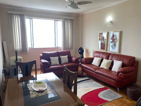 Top Airbnb: Beautiful apartment facing the sea of Gonzaga! in Santos
