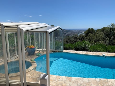 Bottom of villa with pool access