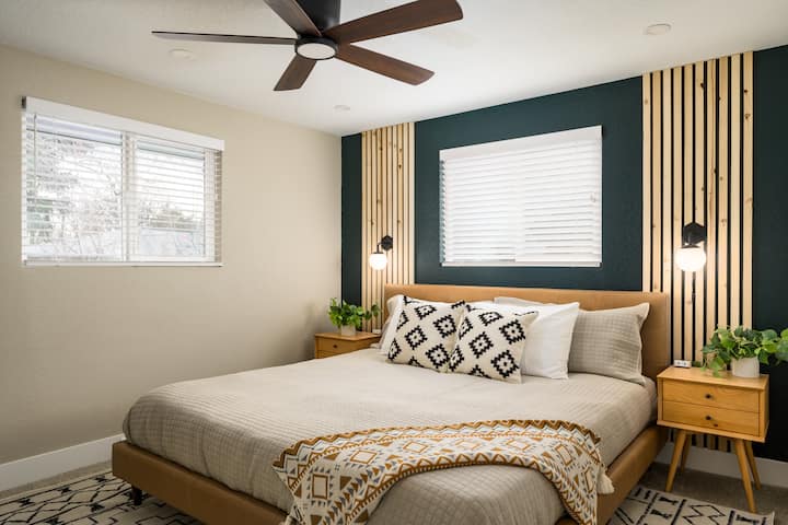 Have the most amazing sleep in our beautifully designed bedrooms and comfy beds!