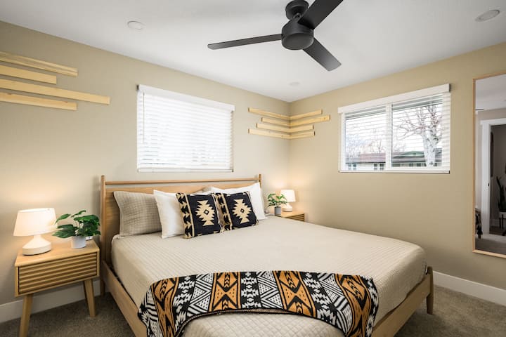 Have the most amazing sleep in our beautifully designed bedrooms and comfy beds!