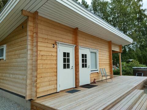 Loghouse with wood sauna stove in Keuruu city