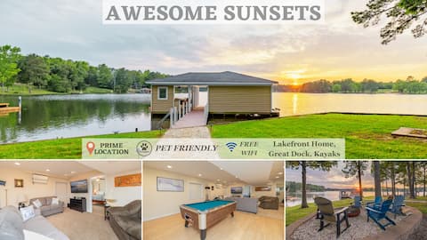 Firepit, Dock, Pool table, Dock Bar, Kayaks