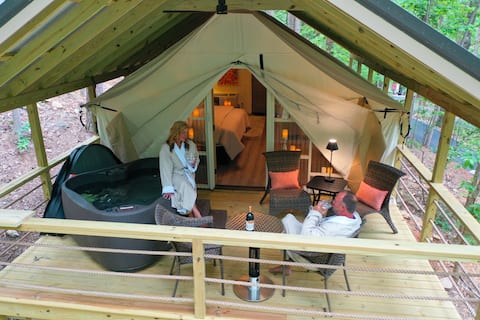Love Shack Luxury Glamping Tent w/ Private Hot Tub