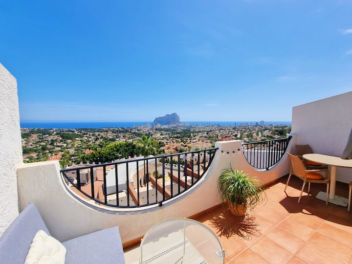 Flamingo Apartment: Sea View, 6 Pools, Terrace - Calpe