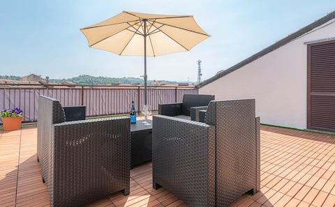 Spacious apartment with attic