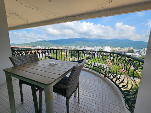 Big studio 50sqm, mountain view, pool, Wifi fiber