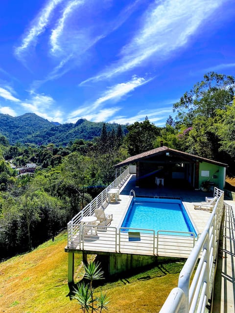 House with mountain view