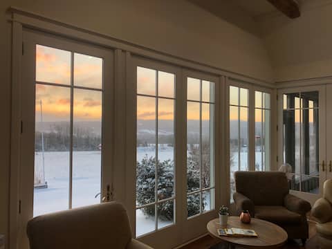 Popular Airbnb listing: Valley View Farm Retreat ~ Family, Pets, Hiking in Grey Highlands