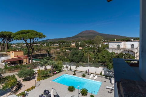 Super attic in Villa Vesuviana with swimming pool